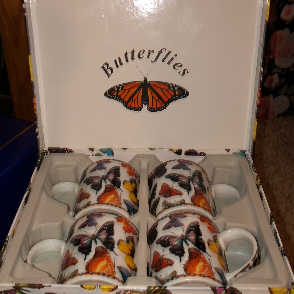 Butterfly coffee cups